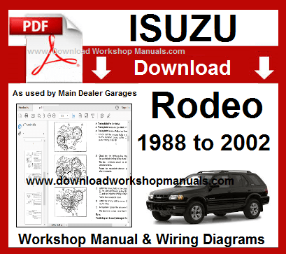 Isuzu Rodeo Workshop Service Repair Manual Download